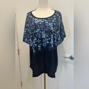 Tommy Hilfiger Size:2X  Women Short Sleeve Top  Blue 60% Cotton